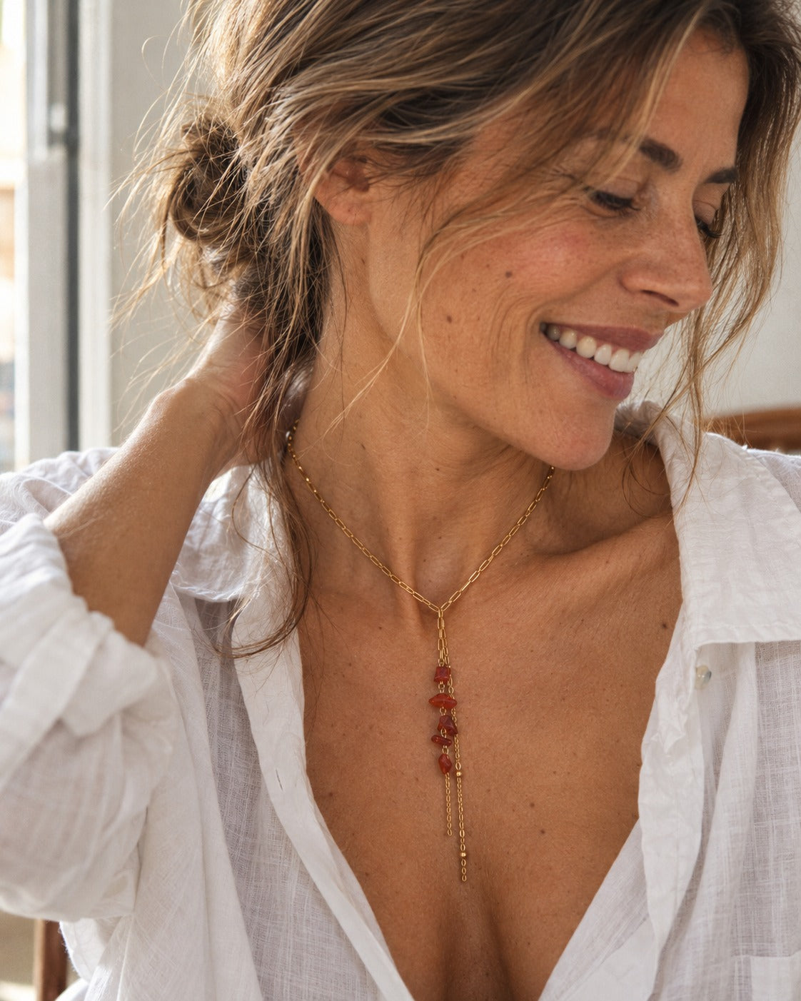 Collar Garance puesto en modelo